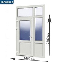 Дверь алюминиевая одностворчатая (входная группа)