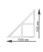 Треугольное окно 1500х1500 мм