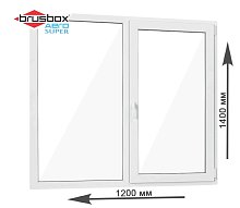 Пластиковое окно Brusbox Super Aero (двухстворчатое)