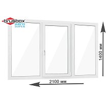 Пластиковое окно Brusbox Super Aero (трехстворчатое)