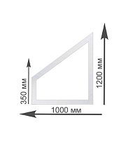 Трапециевидное окно 1000х1200 мм (глухое)