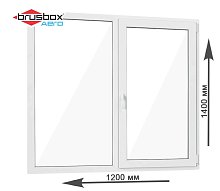Пластиковое окно Brusbox Aero (двухстворчатое)