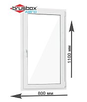  Пластиковое окно Brusbox Aero (одностворчатое)